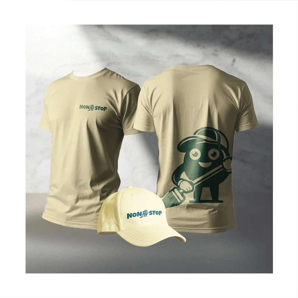 Non Stop T-shirts and cap